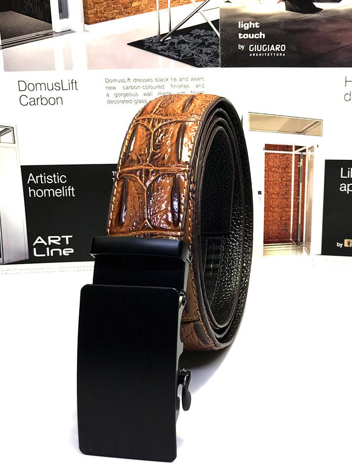 Thắt lưng/ dây nịt nam khóa tự động vân cá sấu có hộp đựng theo kèm LOẠI 1