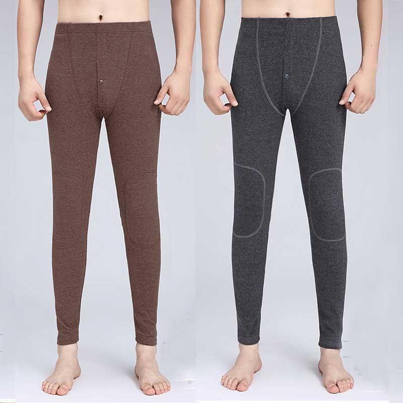 Plus Kích Thước Làm Dày Nhiệt Quần Lót Nam Dài Johns Rời Nhiệt Quần Dài Quần Áo Người Thu Đông Ấm Chân Váy Quần