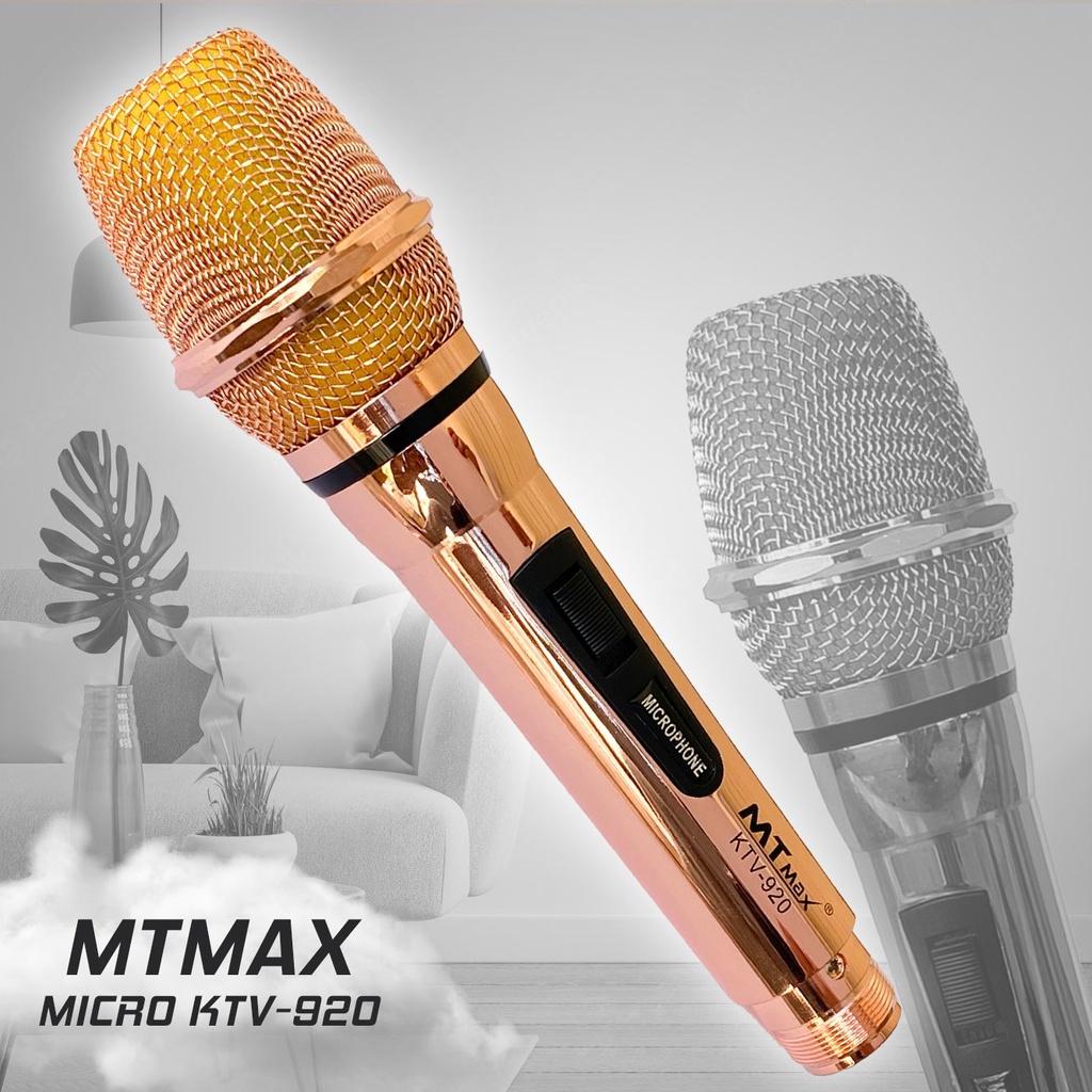 Micro có dây MTMAX KTV  930 920 độ nhạy cao, khả năng chống hú cực tốt – Dòng micro karaoke được ưa chuộng bh 12 thág