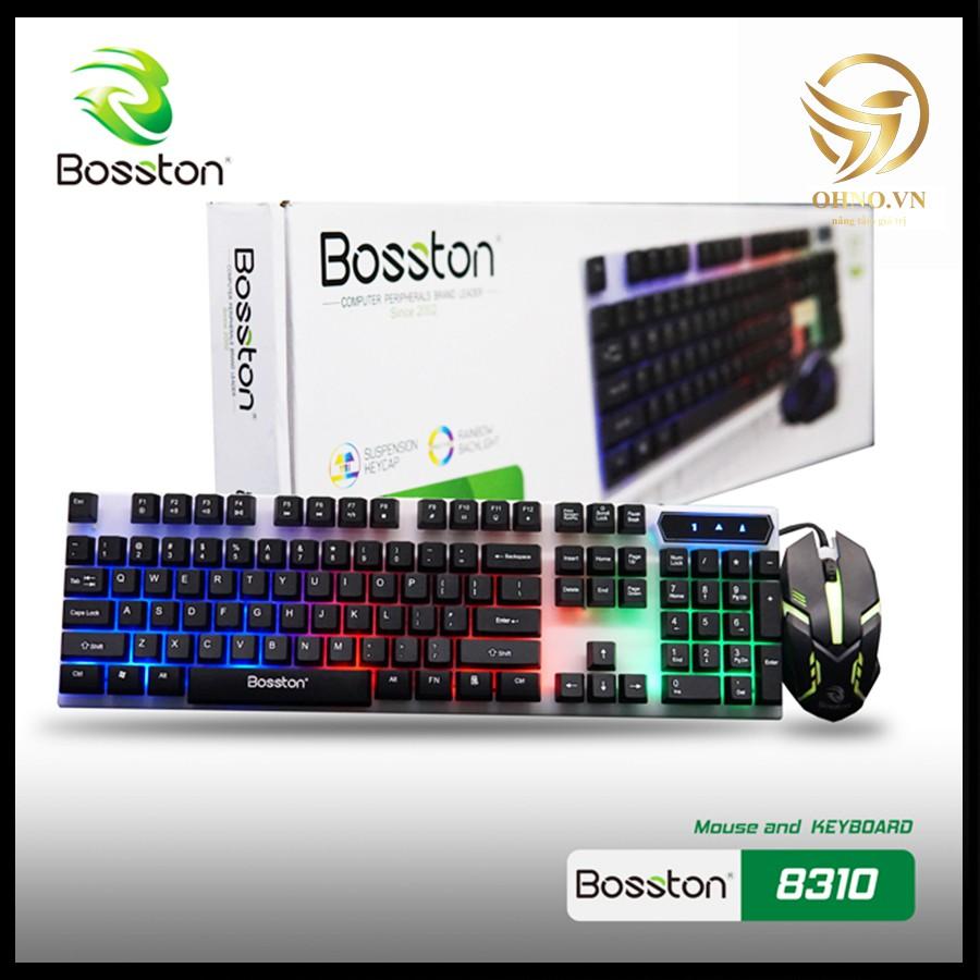 Combo Chuột Gaming Và Bàn Phím Giả Cơ Có Dây Bosston 8310 Đèn LED Cao Cấp Hàng Chính Hãng