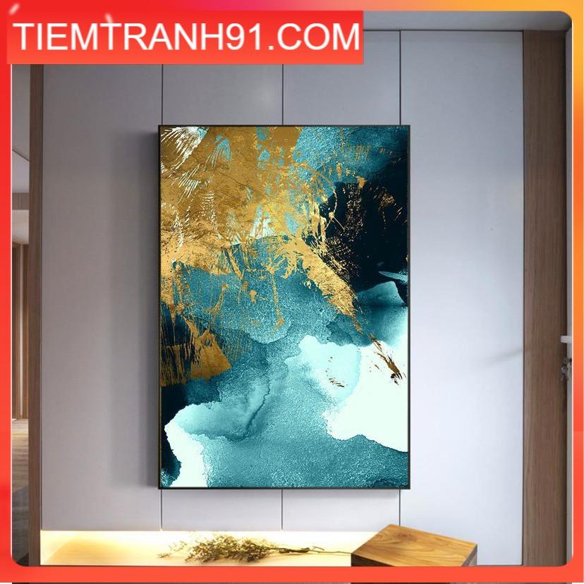 Tranh Canvas Cao Cấp | Tranh trừu tượng Home decor, living room, office, Indigo Wall Art