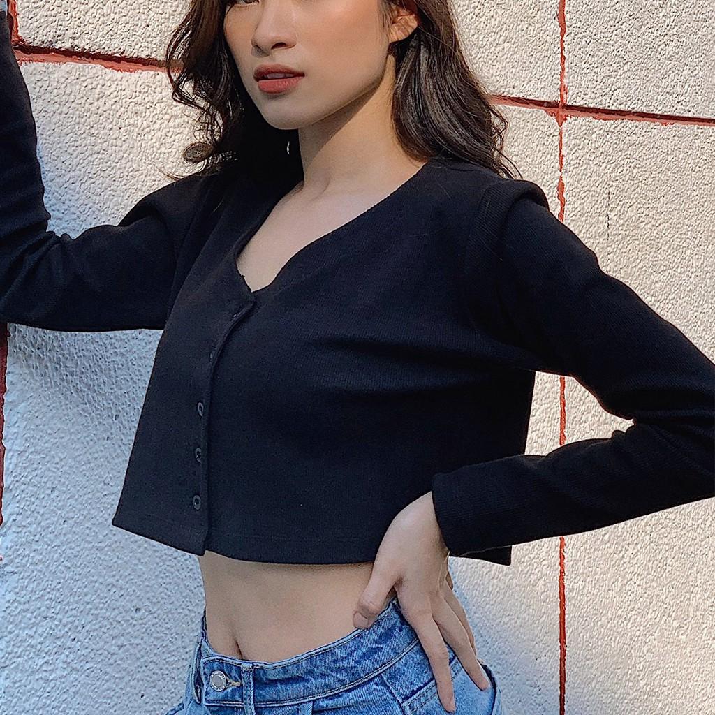 Áo Crop Cardigan