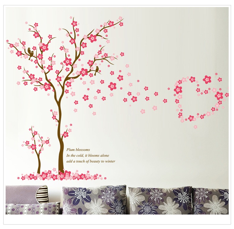 Decal trang trí Cây đào nhỏ AmyShop DCX055 (100 x 167 cm)