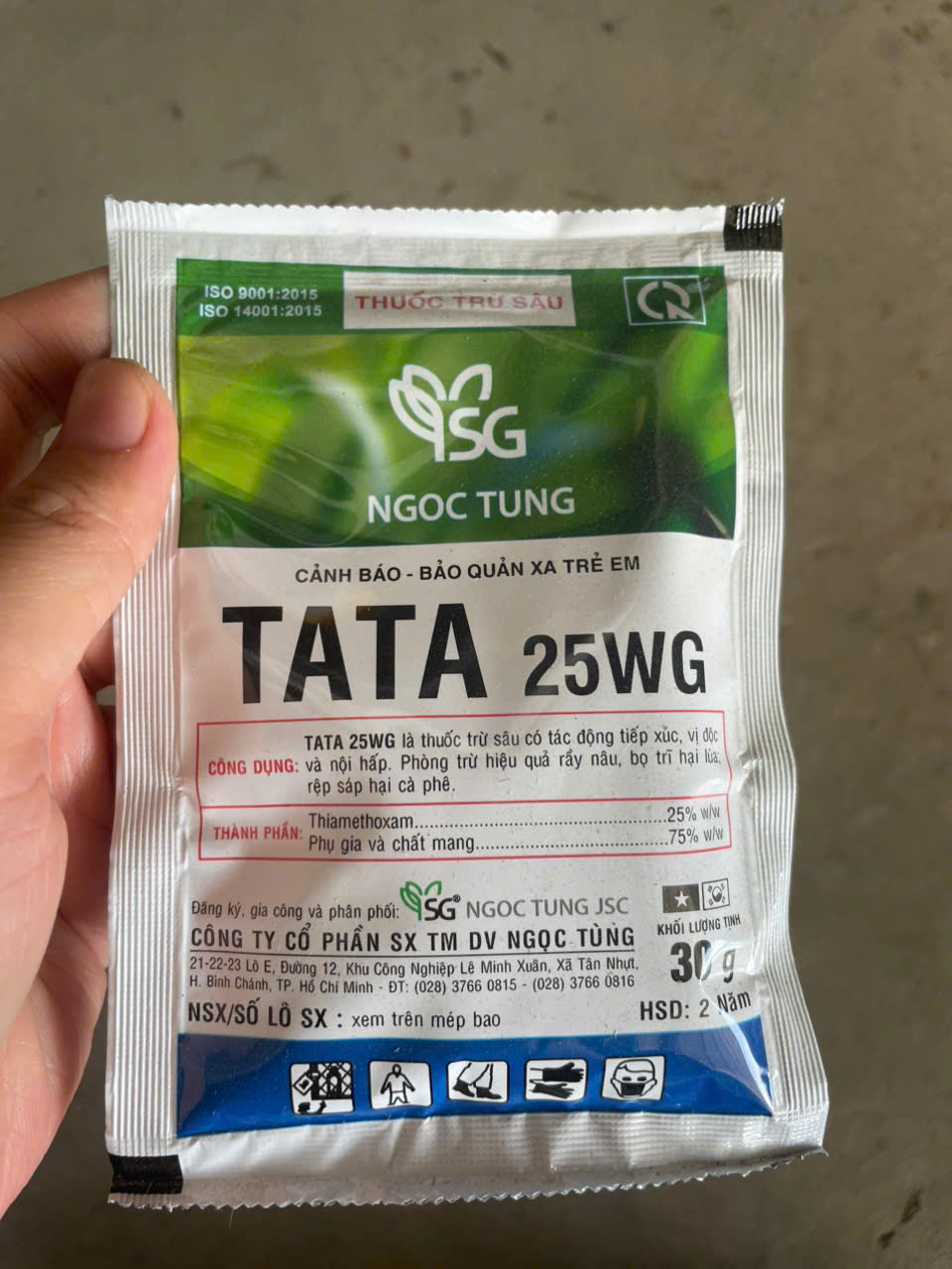 Thuốc trừ sâu TATA 25WG (30g) đặc trị rầy nâu, bọ trĩ và rệp sáp