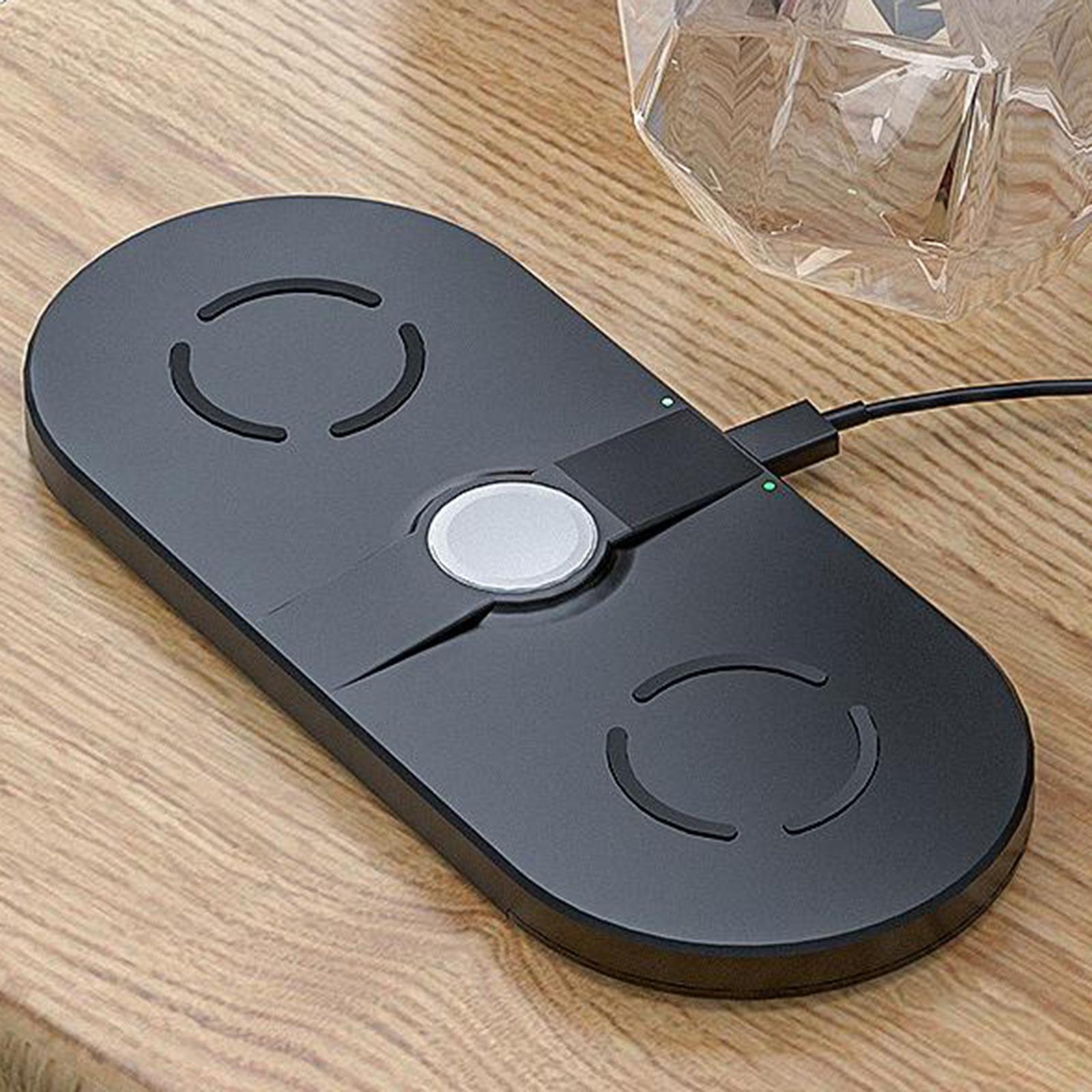 3 in 1 Wireless Charger Pad15W for  SE 2020, 11, 11 Pro, 11 Pro Max