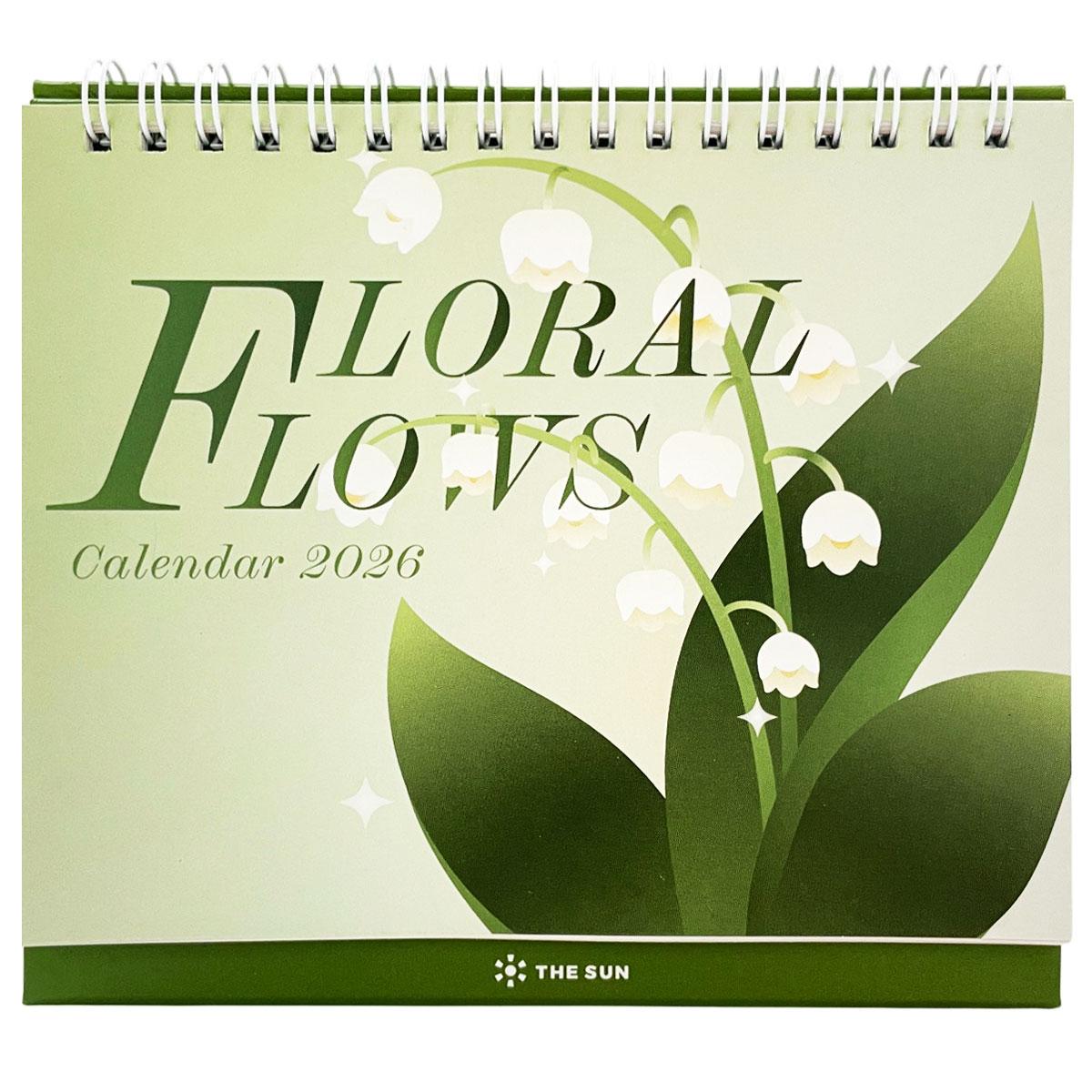 Lịch Bàn Chữ A 2026 - The Sun - Floral Flows