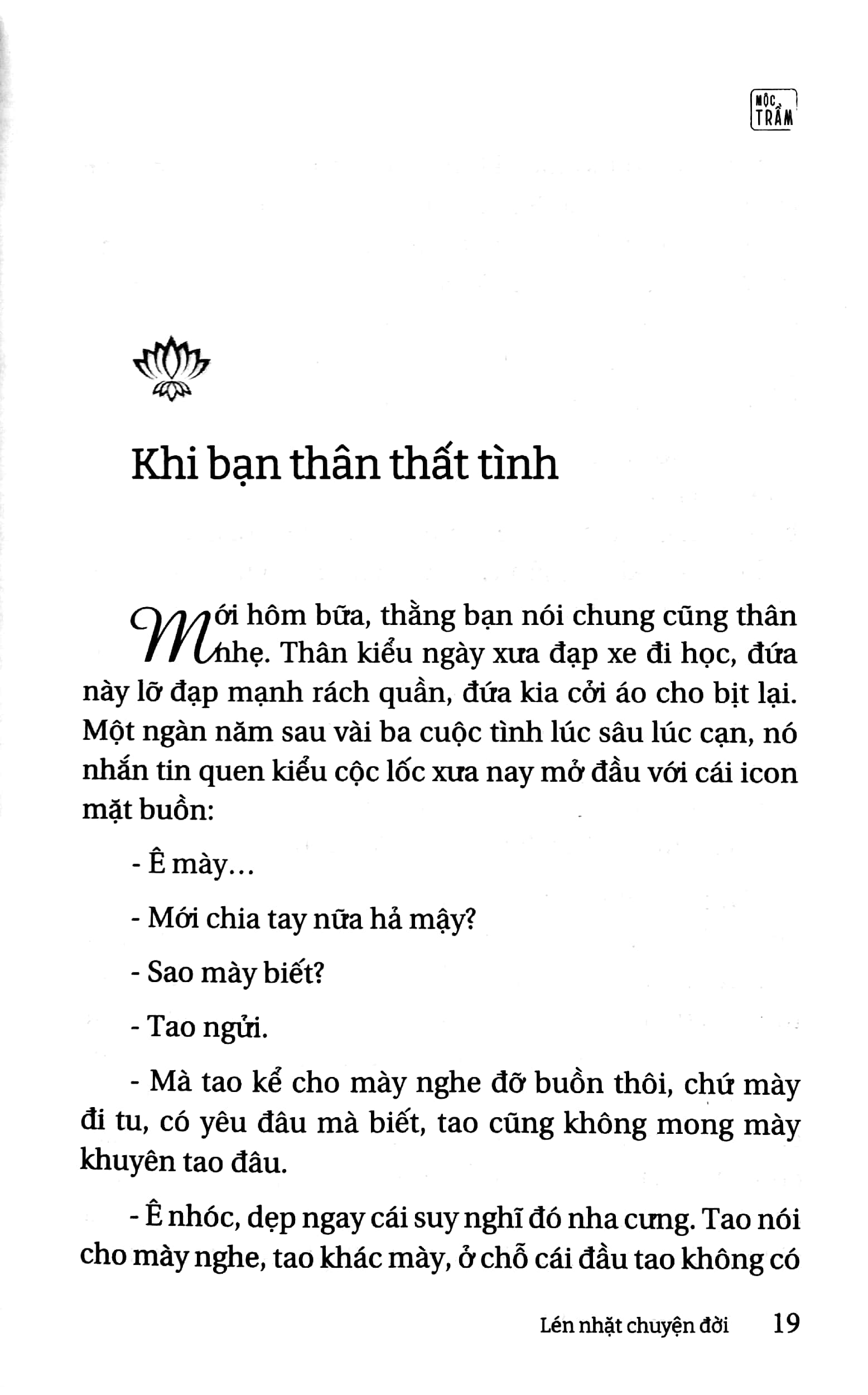 Lén nhặt chuyện đời - Mộc Trầm