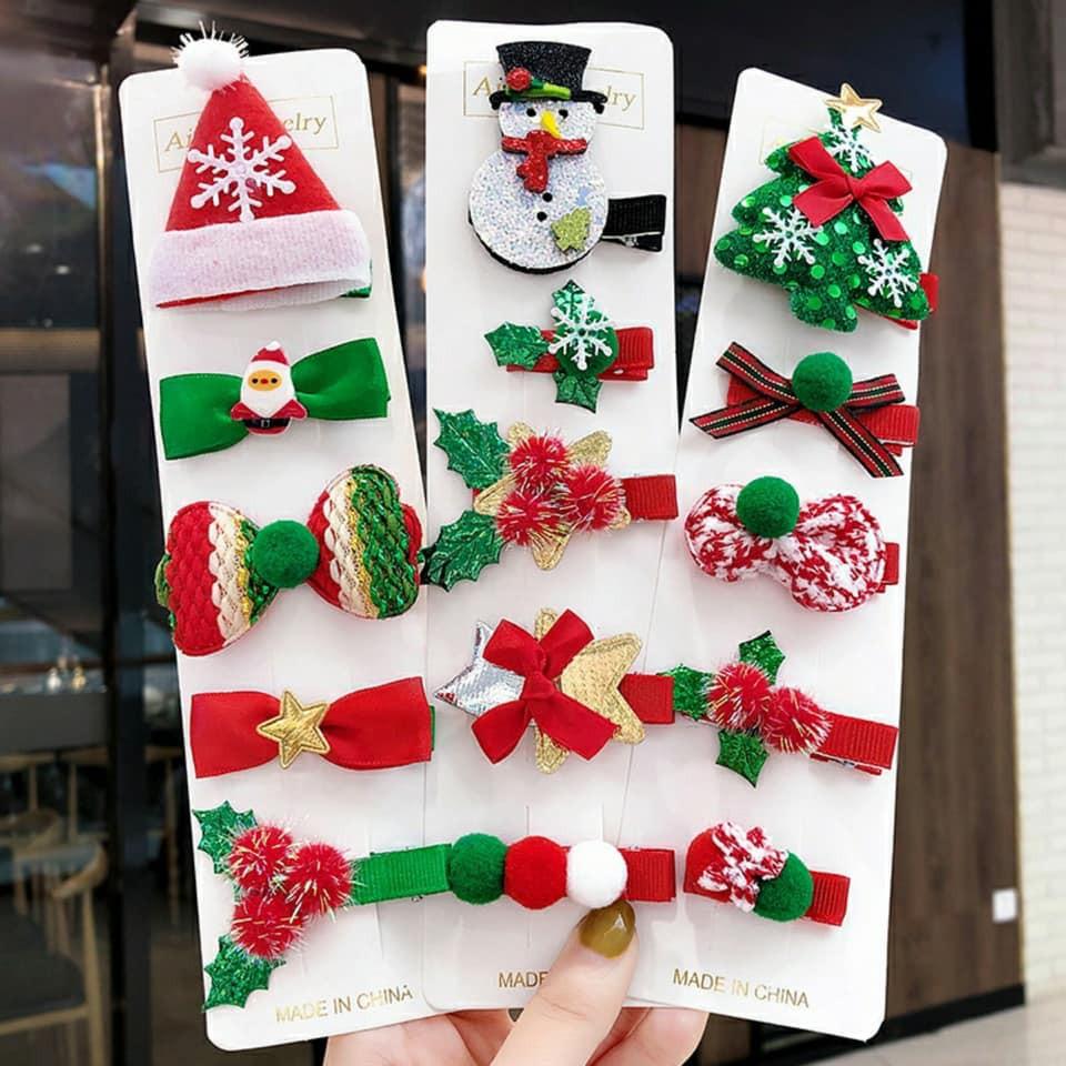 SET 5 KẸP TÓC NOEL SIÊU XINH CHO BÉ