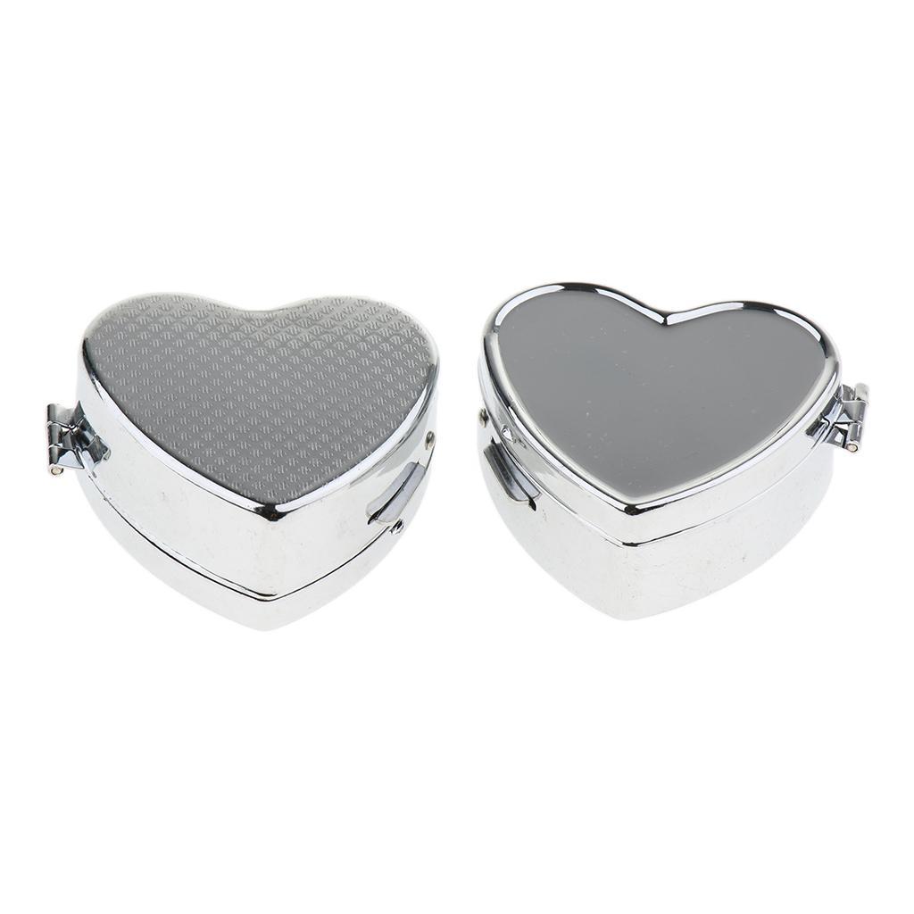 2 Pieces Pillbox Tray Box Made Of Polished Stainless Steel - 01
