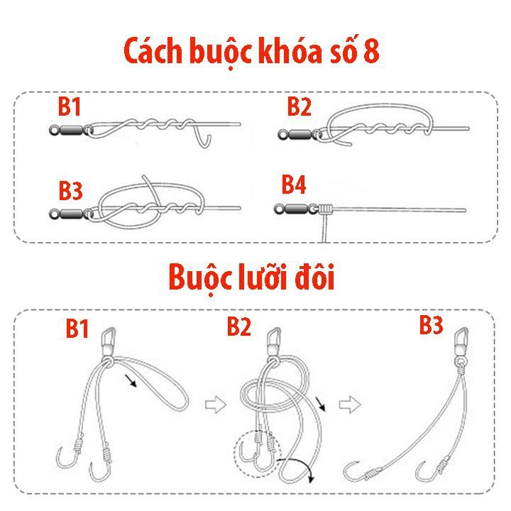 Lưỡi câu cá đôi buộc sẵn chuyên câu đài, lưỡi câu cá siêu bén LC2-A ( giá siêu khuyến mại )