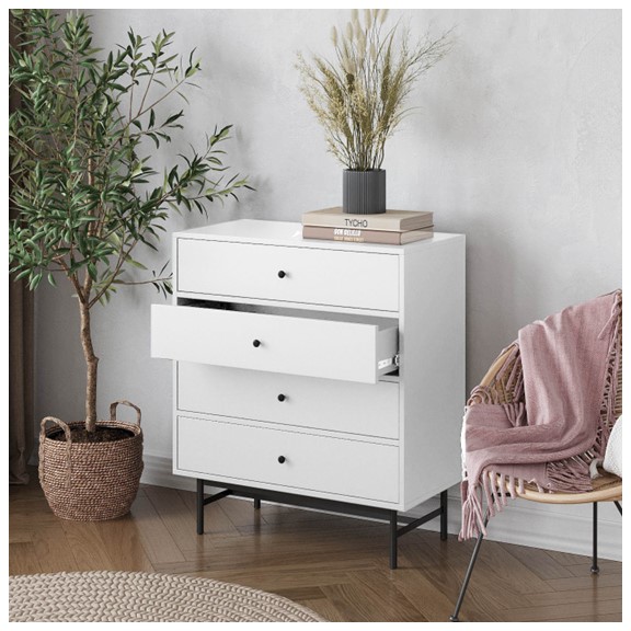 JESSE, Tủ đựng đồ lưu trữ đa năng 4 ngăn kéo STO_106, 81x40x93cm