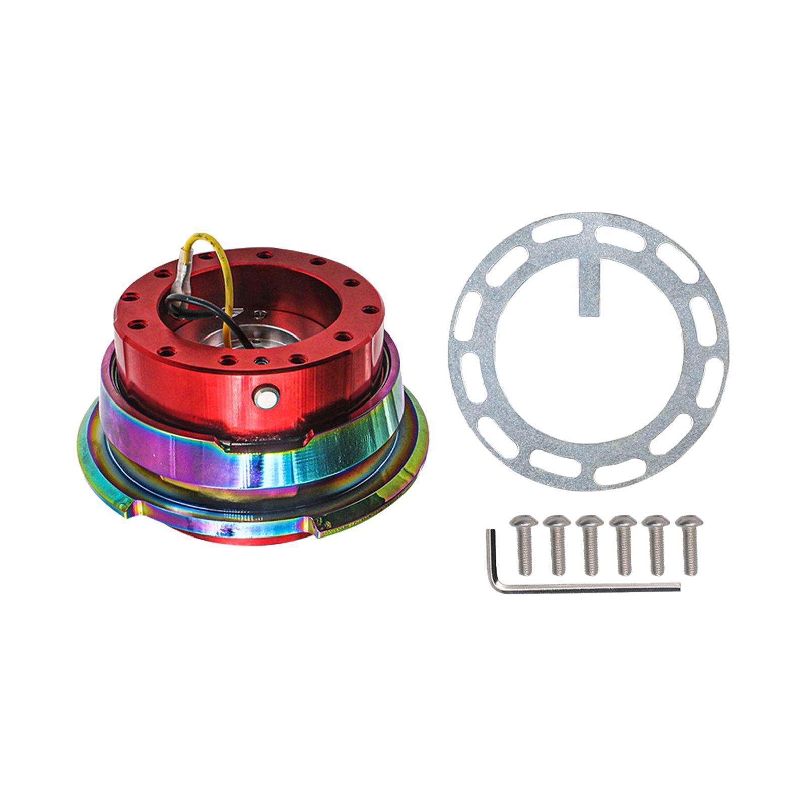 Colorful Steering Wheel Quick Release Kit Universal Car Supplies Red