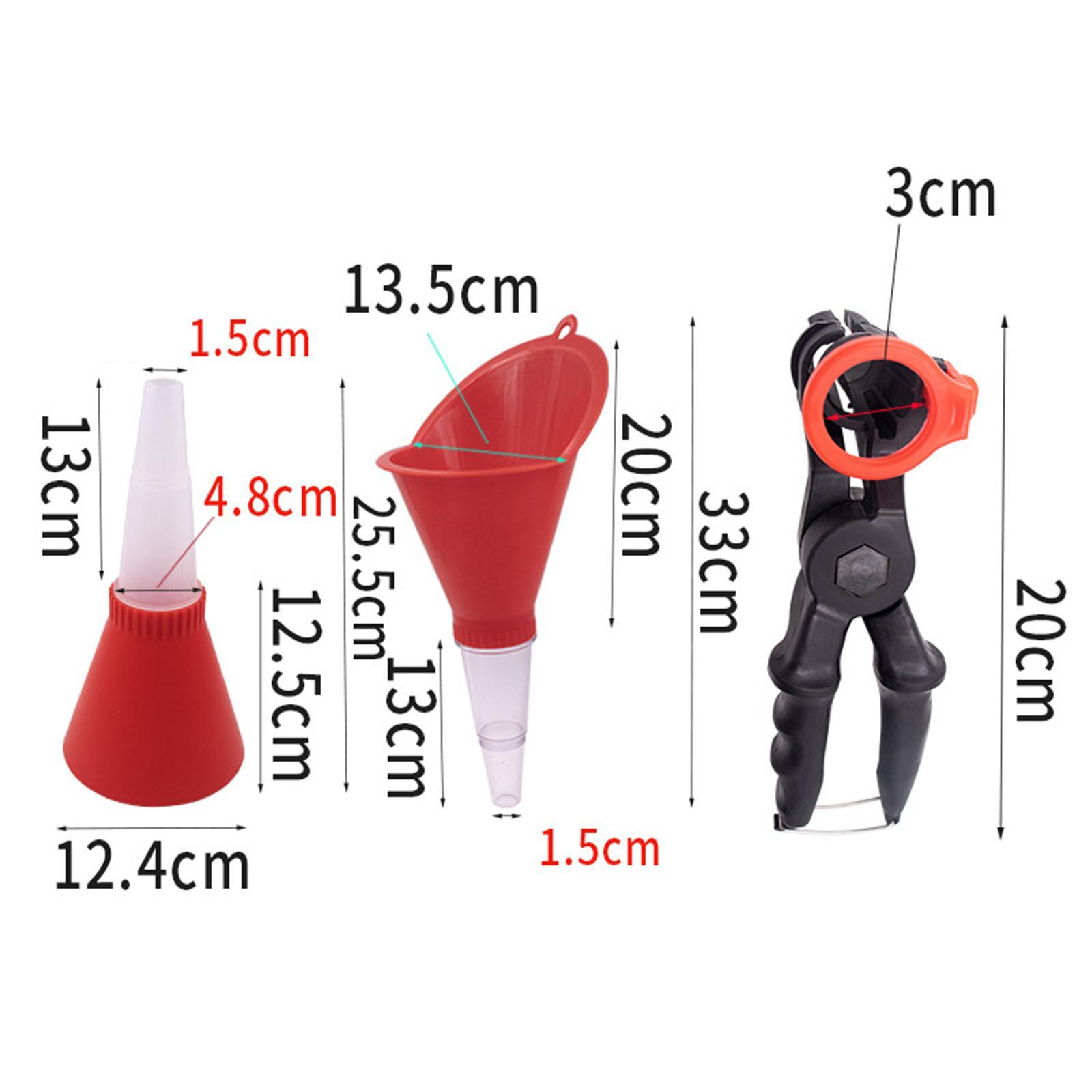 Automotive Car Universal Engine Oil Funnel Adapters with Clamp Adjustable