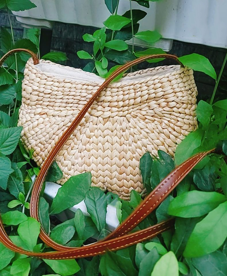 Túi xách Lục Bình hoa mai đeo chéo