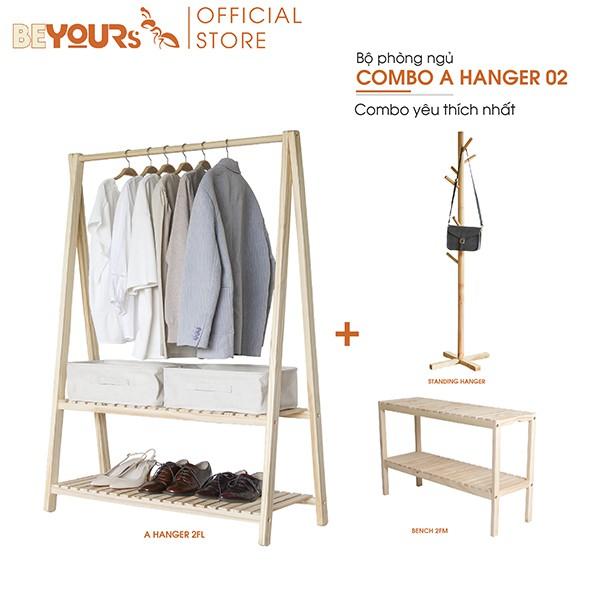 Bộ Phòng Ngủ BEYOURs 02 A Hanger Nội Thất Kiểu Hàn Lắp Ráp - Màu Gỗ Tự Nhiên