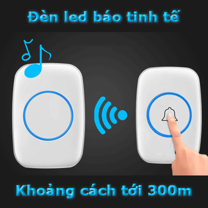 Chuông cửa không dây A10 khoảng cách 300m chống nước loại cao cấp