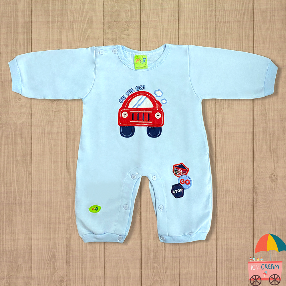 Bodysuit Sơ Sinh Xe Hơi ngộ nghĩnh cho Bé 0-12 tháng