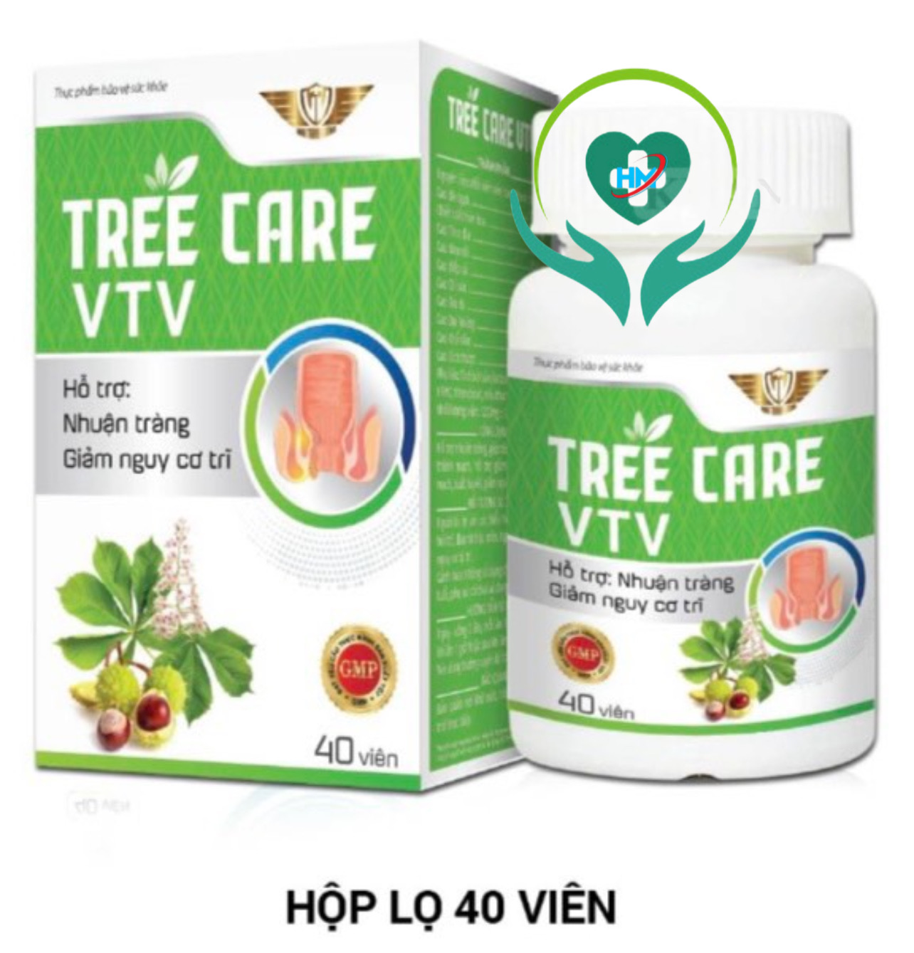 Viên uống Tree Care VTV Vinh Thịnh Vượng VV, hộp 40v, hỗ trợ trĩ, nhuận tràng, chống táo bón