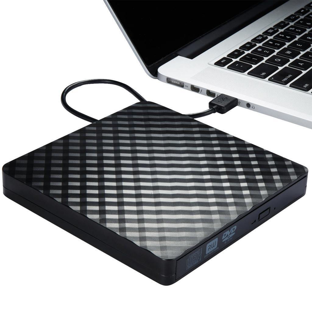 External USB 3.0 High- DVD Burner Optical Drive for Desktop Black