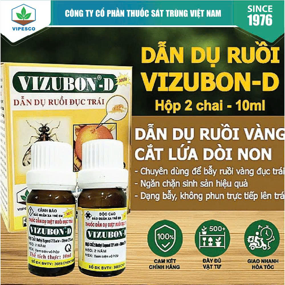 THUỐC DẪN DỤ VÀ DIỆT RUỒI ĐỤC QUẢ VIZUBON D AL