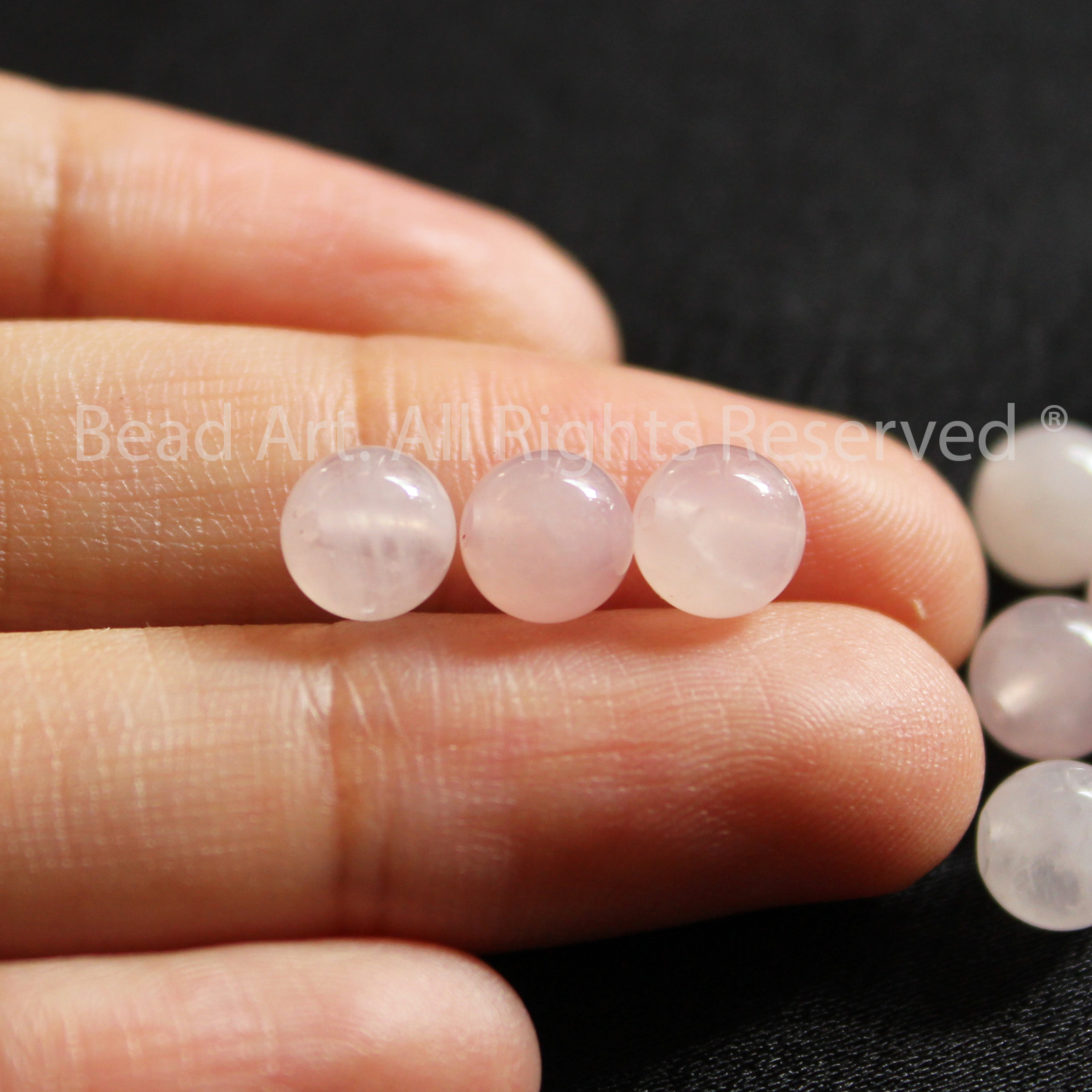 [1 Hạt/ 3 Hạt] 6MM Đá Thạch Anh Hồng, Rose Quartz Tự Nhiên Loại AB, Đá Phối Vòng Tay Phong Thuỷ, Chuỗi Hạt, Trang Sức, Mệnh Hoả, Mệnh Thổ - Bead Art