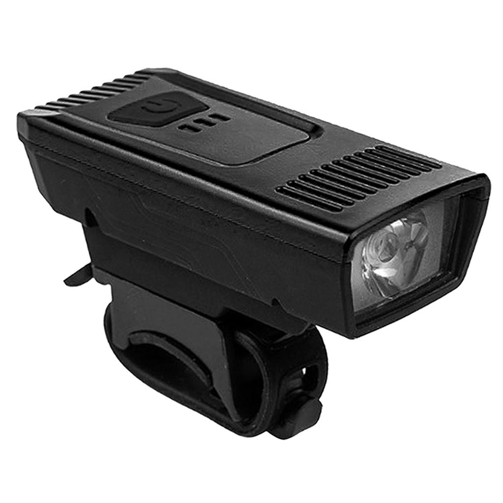 USB Bicycle Head Light Front Flashlight 55 Lumens Handlebar Lamp Mount Strap