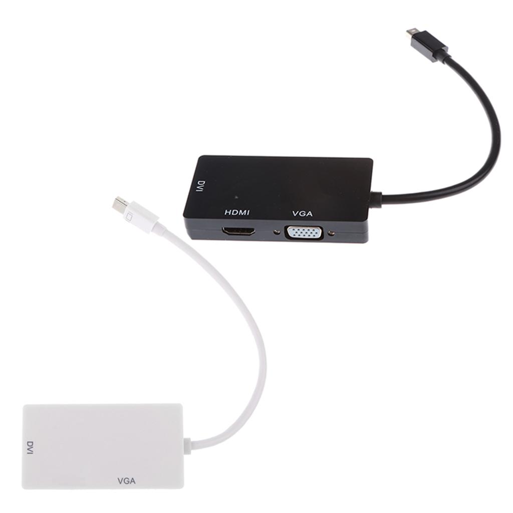 3 In1 Mini DP To DVI VGA HDMI TV Adapter Cable For Apple