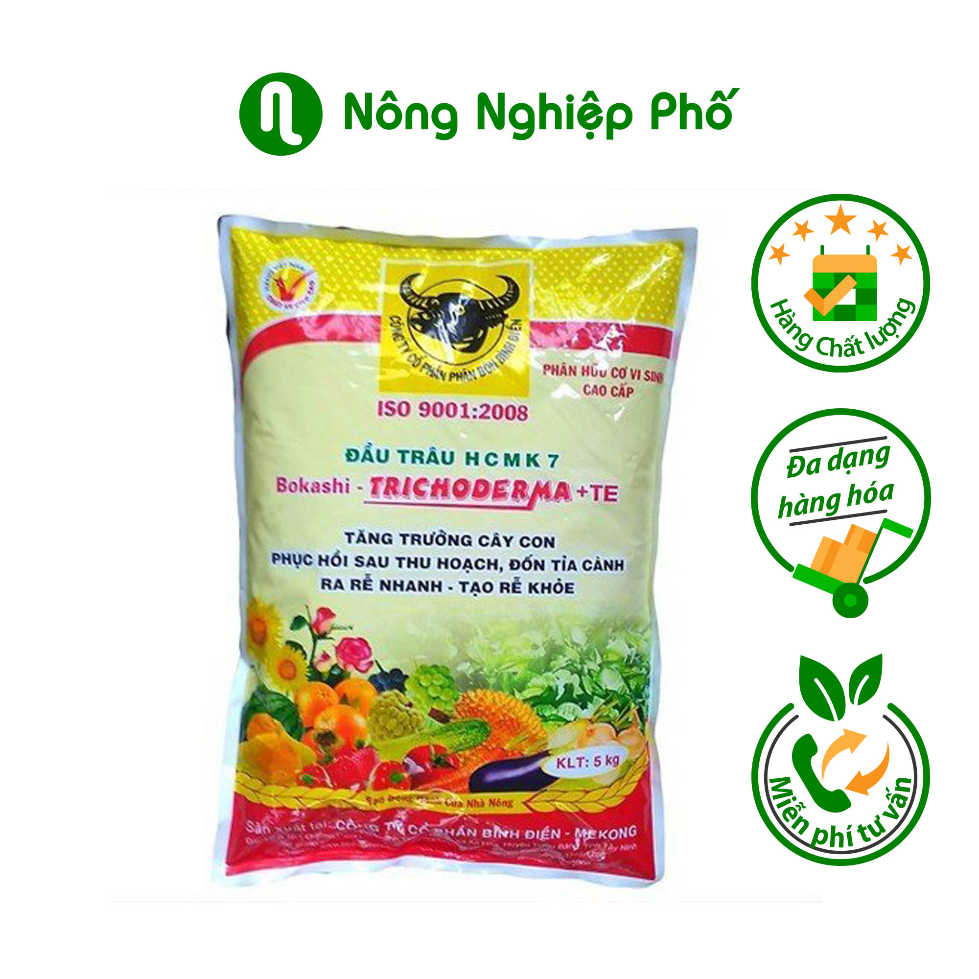 Đầu trâu HCMK7 hữu cơ trichoderma + TE - 5kg