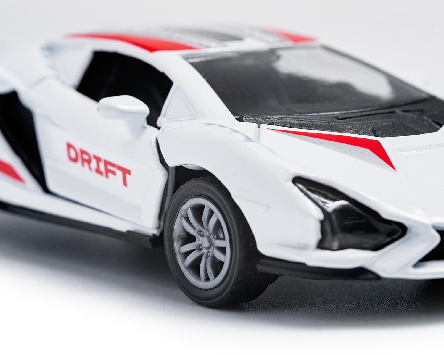 Đồ Chơi Mô Hình Xe Hợp Kim Chạy Đà - Alloy Pull Back Car - Toys&amp;Joys 53251 - Xe Đua L Hai Cửa - Màu Trắng