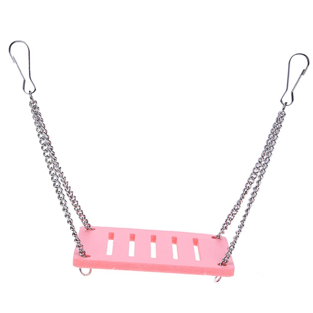 Pet Wood Molar Toy - Chain Swing Hamster Squirrel Wood Hanging Cage
