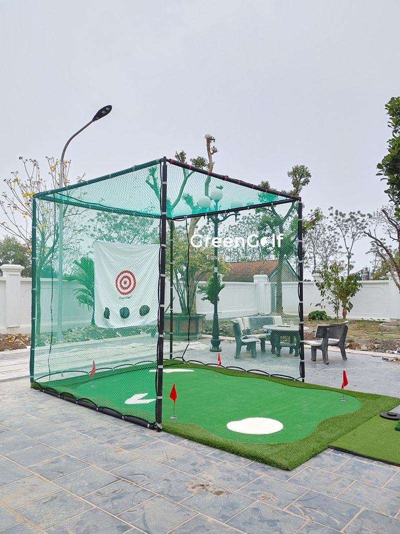 Khung Lưới Tập Golf Nhiều Kích Thước Tặng kèm Hồng Tâm/ 2 Lớp Lưới/ Tặng 10 Bóng/ Chơi Golf An Toàn Tại Nhà )