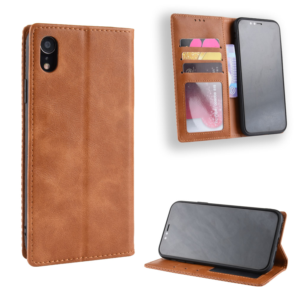 Bao da dạng ví, nam châm dành cho iPhone Xr Luxury Leather Case - Hàng nhập khẩu