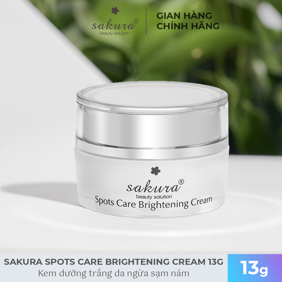 Kem dưỡng trắng da, ngừa sạm nám Sakura Spots Care Brightening Cream 13g