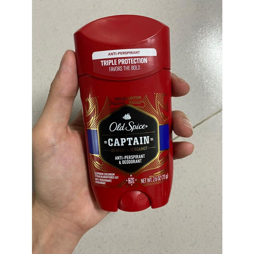 Lăn Khử Mùi Old Spice Red Collection Captain 73Gr (Sáp Trắng)