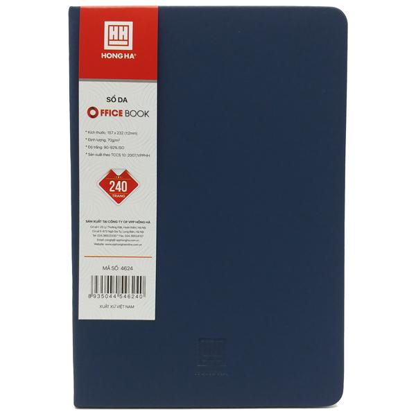 Sổ Da Officebook - B5 Kẻ Ngang 240 Trang ĐL 70g/m2 - Hồng Hà 4624 - Xanh Dương