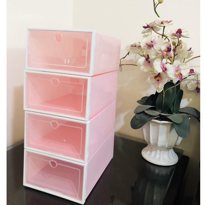 Combo 10 Hộp Đựng Giày Nắp Nhựa Lắp Ráp Thông Minh Size Lớn