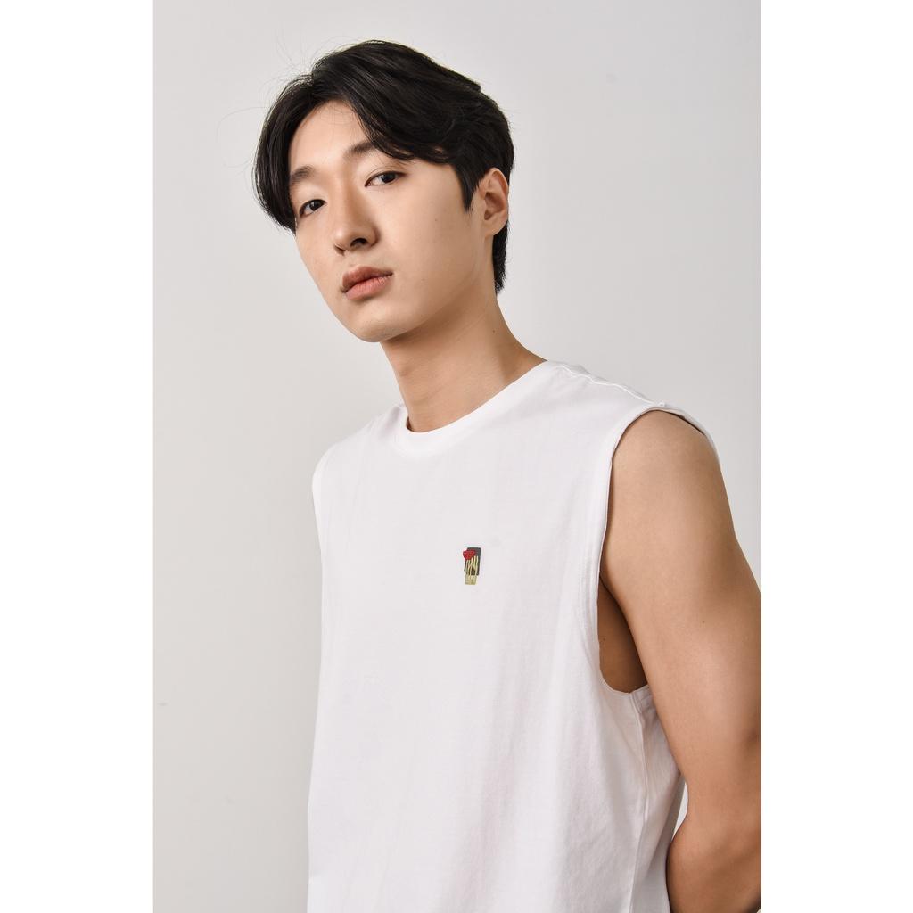 TANKTOP - Áo thun ba lỗ 3 màu basic chất đẹp, hình thêu - 10S21TTO002 LASTORE MENSWEAR