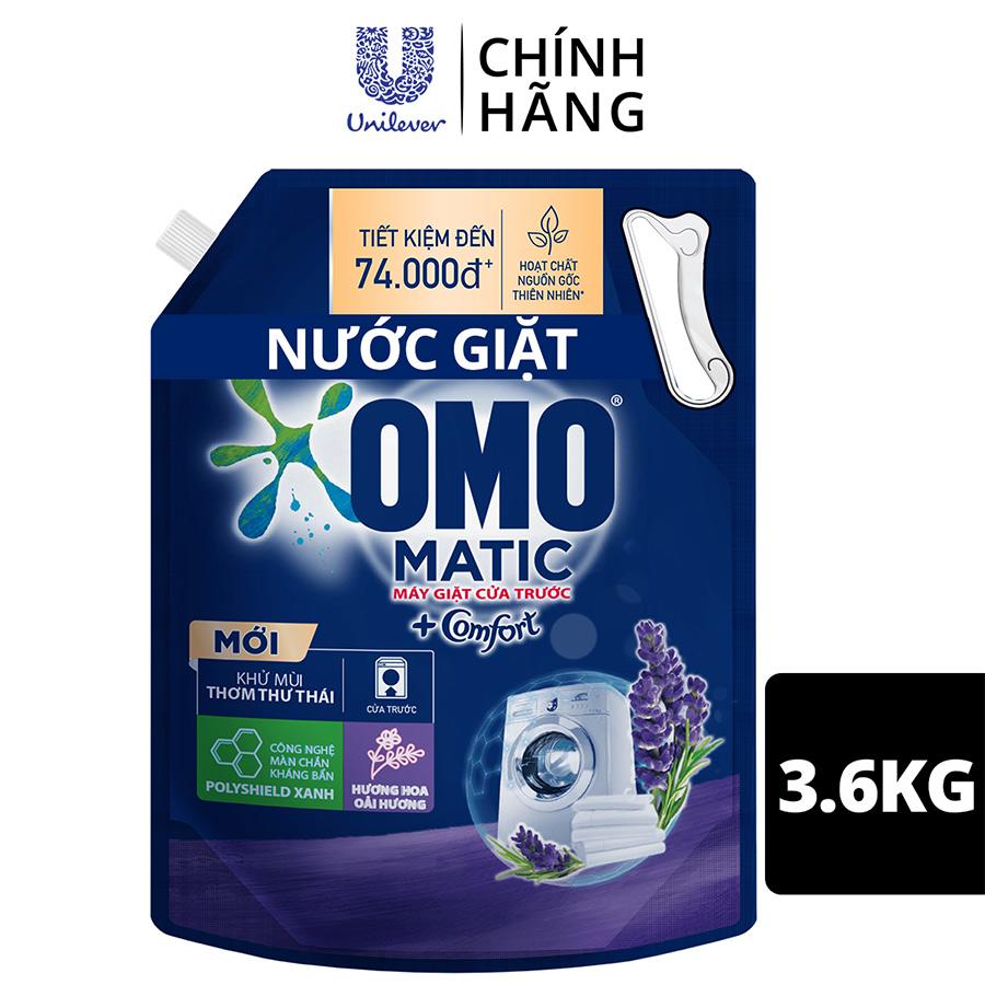 Túi Nước giặt Omo Nước giặt cửa trước hương Lavender Khử mùi thư thái 3.6KG