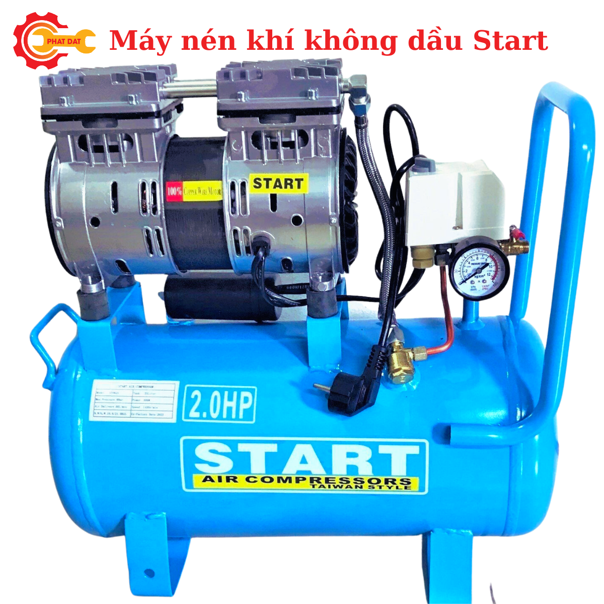 Máy nén khí giảm âm không dầu Start 30L 