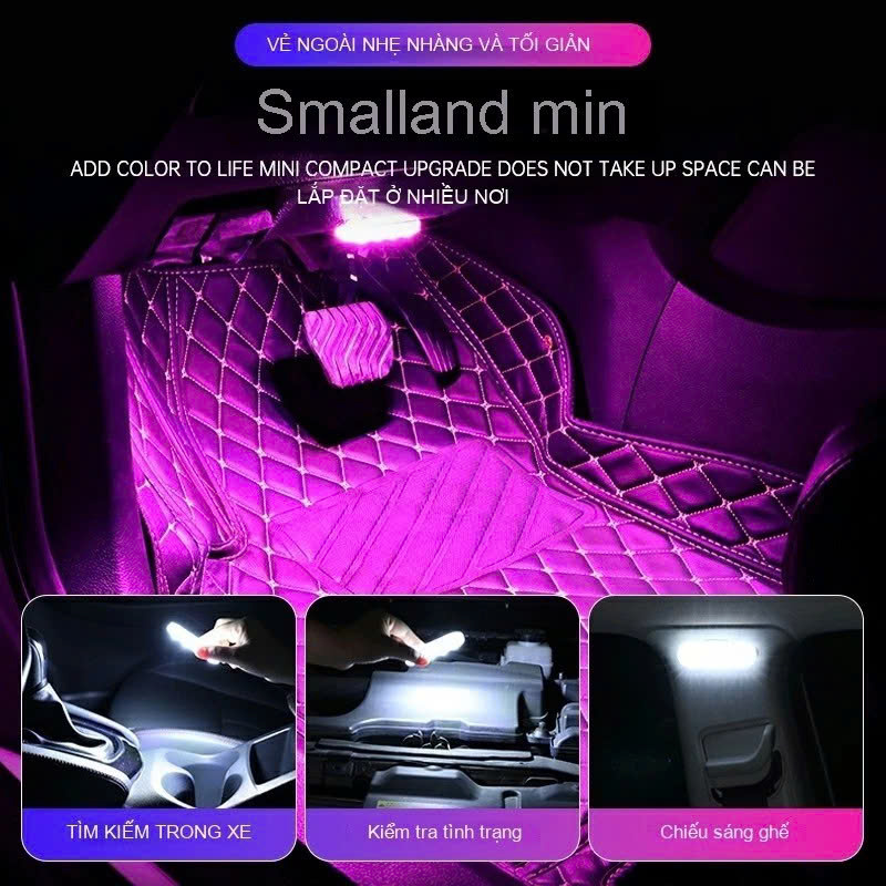 Đèn LED Dán Trần Xe Hơi , Tủ Quần Áo , Nhà Vệ Sinh , Kệ Sách , Cầu Thang , Gầm Bàn Ghế , Phòng Ngủ ,.. Sạc USB - Hàng Chính Hãng