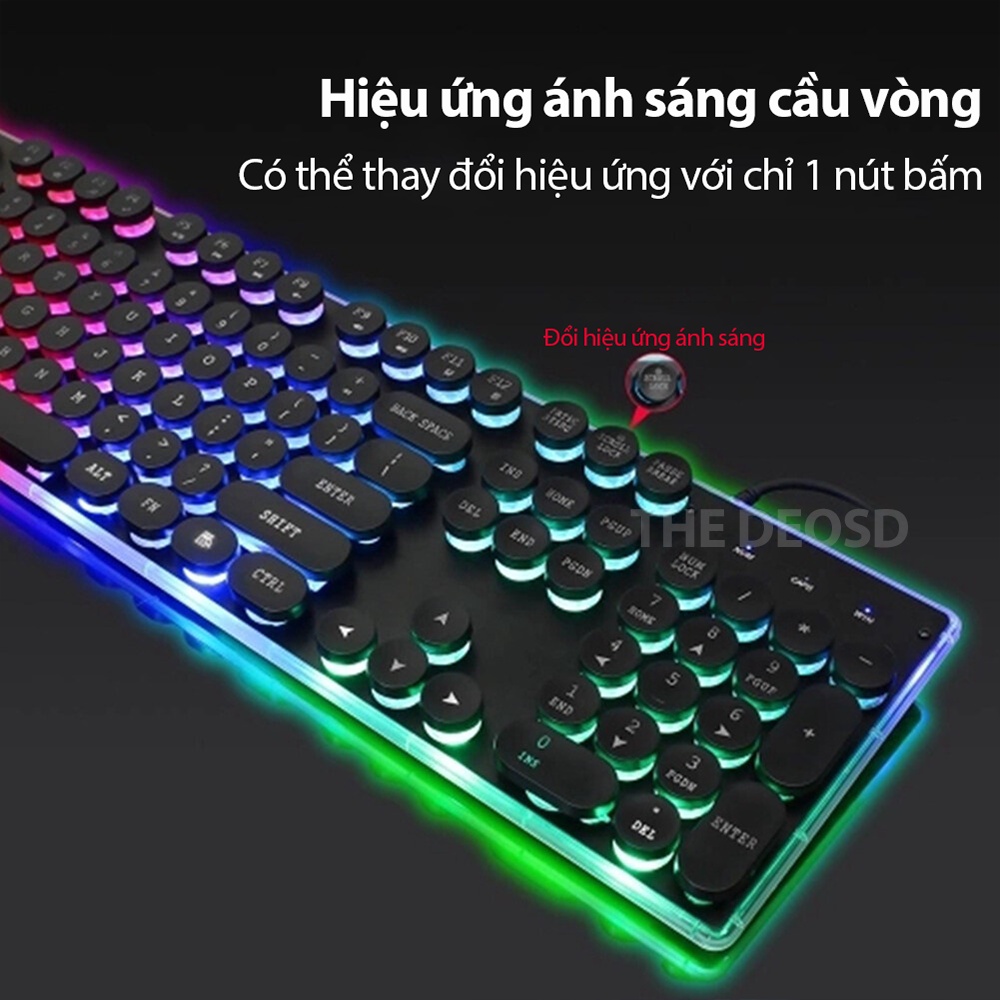 | Xuất Khẩu Mỹ | - Bàn Phím Có Dây Chơi Game / Văn Phòng - The Deosd KB - Hàng Chính Hãng