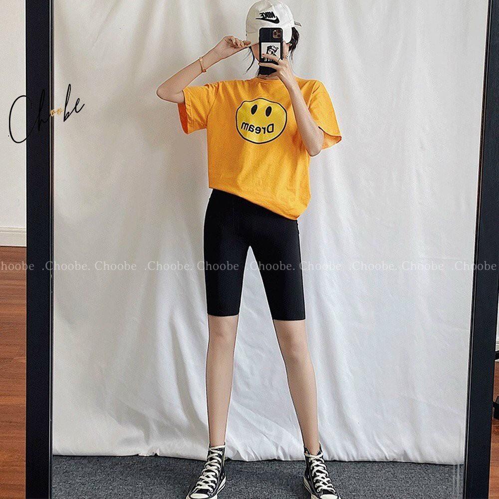 Quần nữ legging cotton ôm dáng siêu đẹp - Short đùi thể thao tập gym - Áo Khoác Thiên Hà