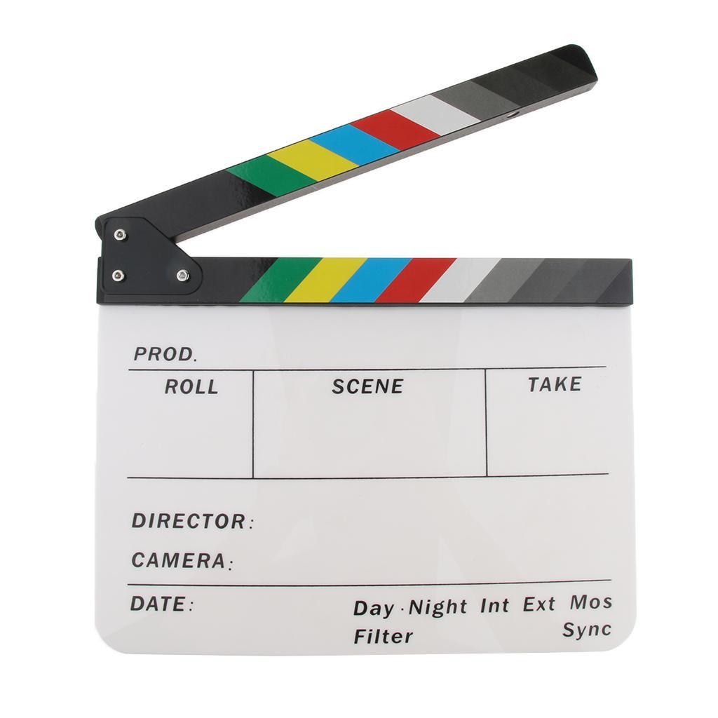 Movie Clapboard with Colorful Written Clapper Microfilm Props