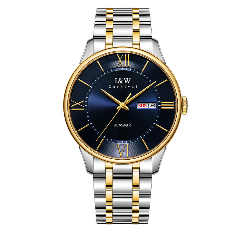 Đồng hồ nam chính hãng IW CARNIVAL IW515G-2 Kính sapphire ,chống xước ,Chống nước 30m ,Bảo hành 24 tháng,Máy cơ ,dây kim loại 316L không gỉ, thiết kế đơn giản dễ đeo