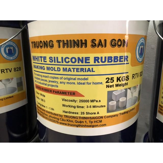 Thùng Silicone Trắng RTV 828 Làm Khuôn 25kg - Trường Thịnh Sài Gòn