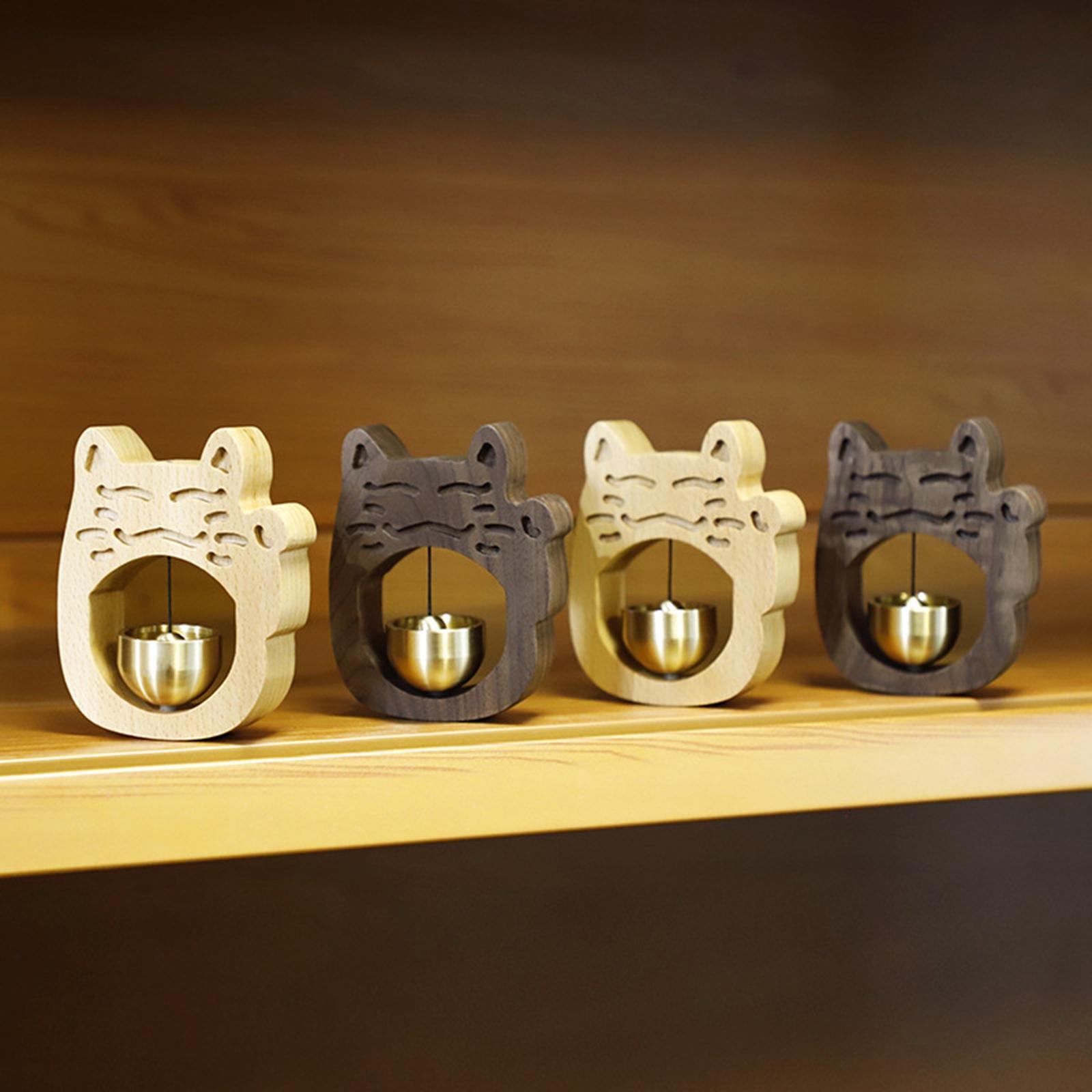 Wooden Wind Chime Door Bells Retro Suction Door for Living Room Beech