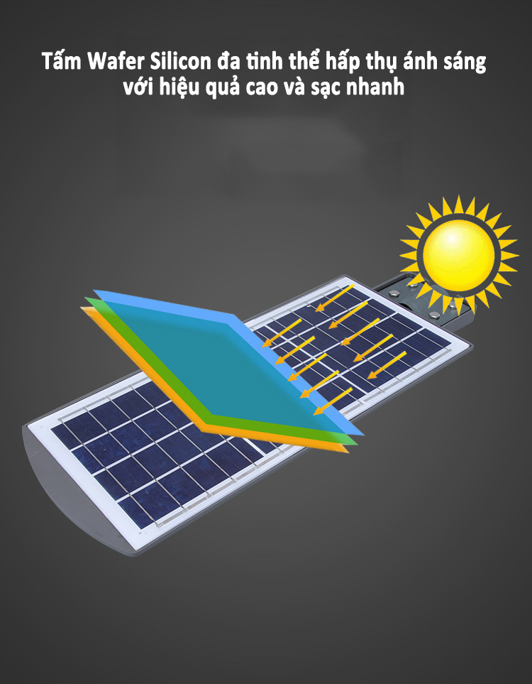 Đèn LED năng lượng mặt trời liền thể 90W