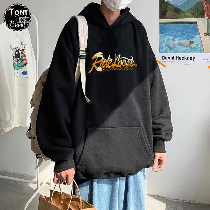 Áo Hoodie Local Brand Unisex RIDE LOOSE nỉ bông form rộng Unisex
