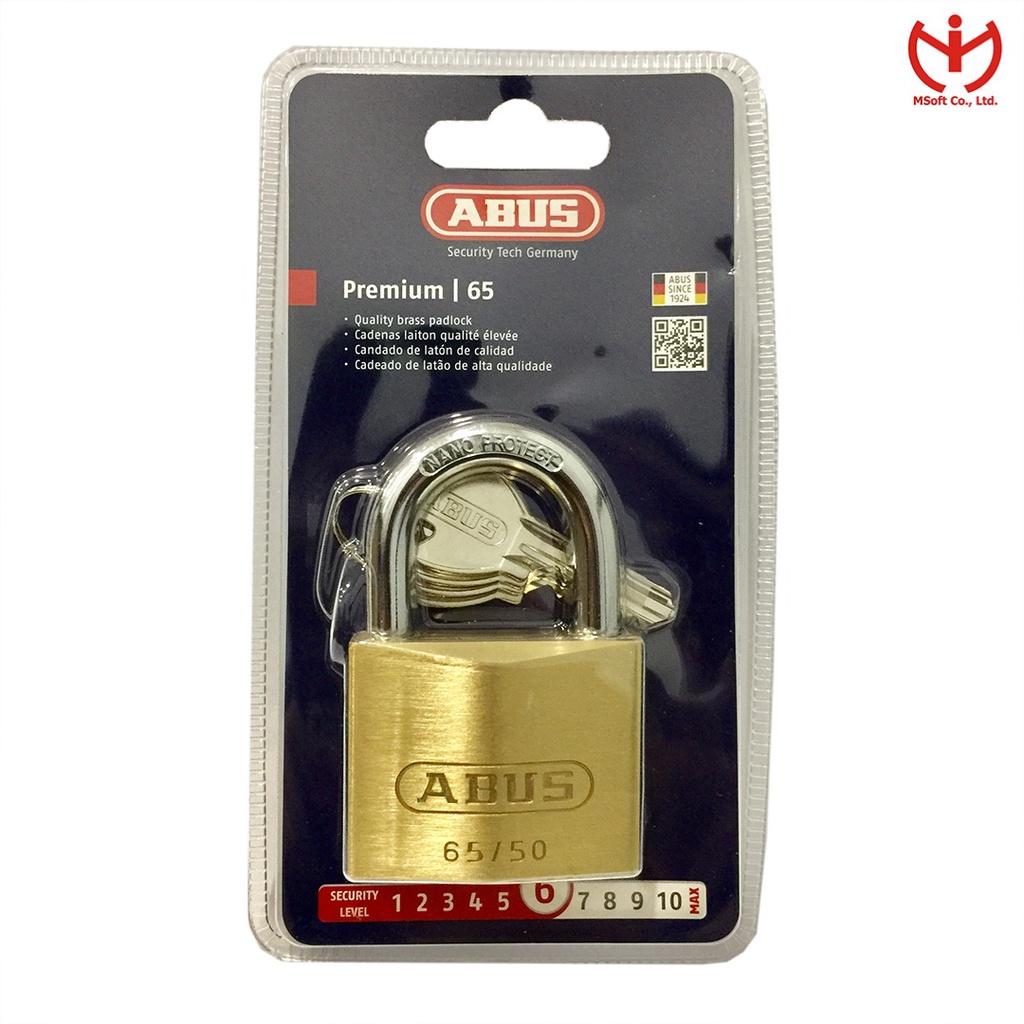 Ổ khóa ABUS 65/50 thân đồng rộng 50mm 4 chìa răng cưa - MSOFT