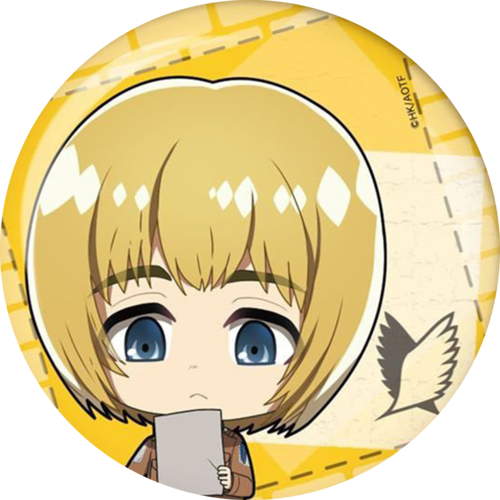 Huy hiệu in hình ATTACK ON TITAN Đại Chiến Titan anime chibi dễ thương xinh xắn cài áo trang trí